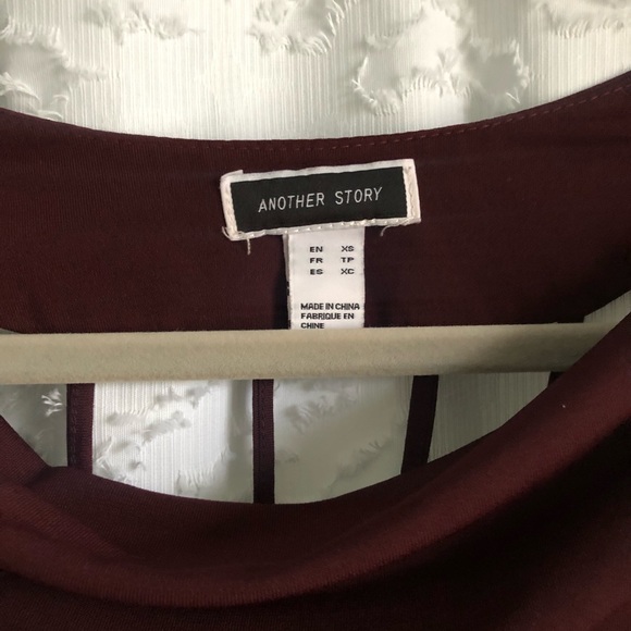 2/$25 Boatneck Wine Cocktail Dress With Open Back - Picture 3 of 6